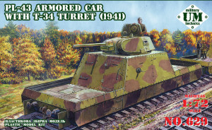 Unimodels 1:72 UMT629 PL-43 armored car with T-34 turret, 1941