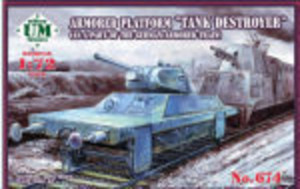 Unimodels 1:72 UMT674 Armored Platform Tank Destroyer (as a part of the german armored train)