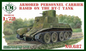 Unimodels 1:72 UMT687 Armored personnel carrier based in the BT-7 tank