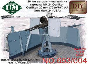 Unimodels 1:72 UMT653-004 Oerlikon 20mm/70 (0,79)AA gun mark 24(U