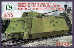 Unimodels 1:72 UMT691 Armored platform of the armored trains Kozma Minin and Ilya Muromets