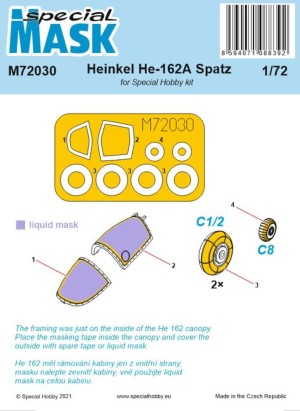 Special Hobby 1:72 100-M72030 Heinkel He 162 MASK