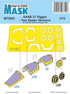 Special Hobby 1:72 100-M72003 SAAB 37 Viggen Two Seater Mask