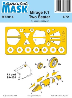 Special Hobby 1:72 100-M72014 Mirage F.1 Two Seater Mask