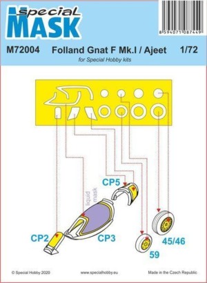 Special Hobby 1:72 100-M72004 Folland Gnat/Ajeet Mask