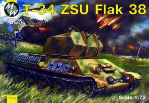 Military Wheels 1:72 MW7213 T-34 Flak 38