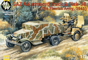 Military Wheels 1:72 MW7243 GAZ AA armored car truck & Flak-38, Fin