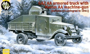 Military Wheels 1:72 MW7244 GAZ AA armored truck with Maxim AA gun