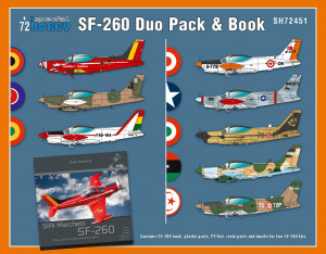 Special Hobby 1:72 100-SH72451 SIAI-Marchetti SF-260 Duo Pack & Book