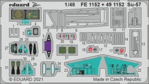 Eduard Accessories 1:48 FE1152 Su-57 1/48 for ZVEZDA