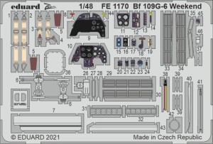 Eduard Accessories 1:48 FE1170 Bf 109G-6 Weekend 1/48 for EDUARD
