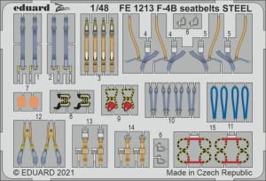 Eduard Accessories 1:48 FE1213 F-4B seatbelts STEEL 1/48 for TAMIYA