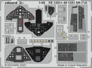 Eduard Accessories 1:48 FE1251 SR-71A for REVELL