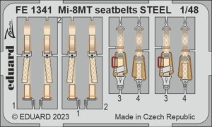 Eduard Accessories 1:48 FE1341 Mi-8MT seatbelts STEEL 1/48 ZVEZDA