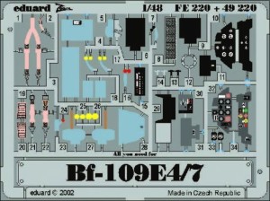 Eduard Accessories 1:48 FE220 Bf-109E4/7