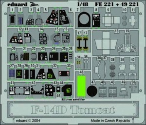 Eduard Accessories 1:48 FE221 F-14D Tomcat