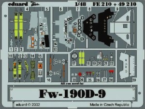 Eduard Accessories 1:48 FE210 Fw-190D-9