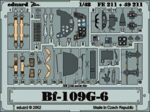 Eduard Accessories 1:48 FE211 Bf-109-G-6
