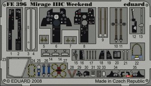 Eduard Accessories 1:48 FE396 Mirage IIIC Weekend für Eduard Bausatz