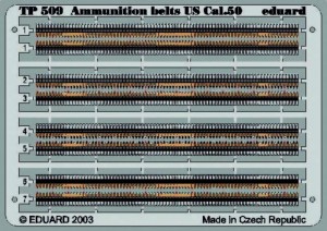 Eduard Accessories 1:35 TP509 Ammunition belts US Cal.50, Coloriert.