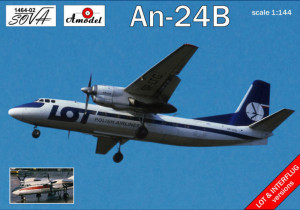 Amodel 1:144 AMO1464-02 Antonov An-24B Polish/DDR airlines