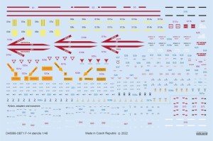 Eduard Accessories 1:48 D48099 F-14 stencils for TAMIYA