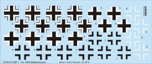 Eduard Accessories 1:72 D72012 Fw 190A Balkenkreuze for Eduard