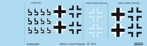 Eduard Accessories 1:72 D72016 Fw 190A-8 national insignia for Eduard