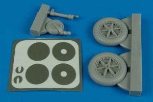 Aires 1:32 2138 Bf 109F wheels & masks for Trumpeter