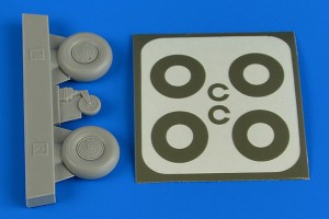 Aires  2226 Bucker Bu 131 wheels& paint masks disc cover