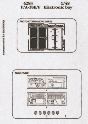 Aires 1:48 4283 F/A-18E/F Super Hornet electronic bay für Hasegawa Bausatz