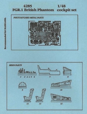Aires 1:48 4285 British Phantom FGR.1 Cockpit Set für Hasegawa Bausatz