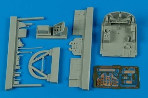 Aires 1:48 4539 N1K1 Shiden cockpit set for Hasegawa