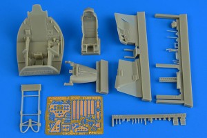 Aires 1:48 4725 SAAB J-29 Tunnan cockpit set for pilot replicas