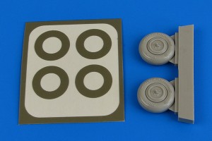 Aires 1:48 4739 Yak-3 wheels & paint masks