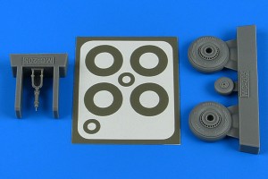 Aires 1:48 4811 Macchi Mc.205 wheels & paint masks for Hasegawa