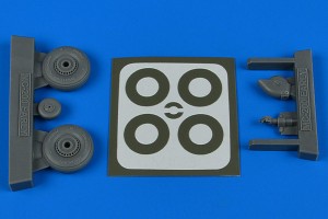 Aires 1:48 4823 Macchi Mc.200 - early wheels & paint masks for Italeri