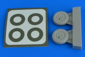 Aires 1:48 4781 Spitfire Mk.I wheels (with covers) & paint masks f.Tamiya