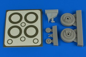 Aires 1:48 4793 A-1H Skyraider wheels & paint masks for Tamiya