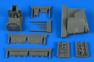 Aires 1:48 4851 Harrier AV-8A wheel bay for KINETIC