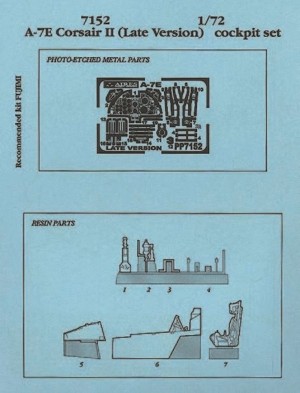 Aires 1:72 7152 A-7E Corsair II Cockpit Set Späte Version für Fujimi Bausatz