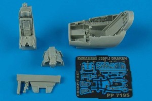 Aires 1:72 7195 J35F/J Draken cockpit set für Hasegawa Bausatz