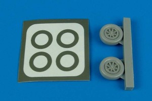 Aires 1:72 7223 A-1H Skyraider (NAVY) wheels für Hasegawa Bausatz