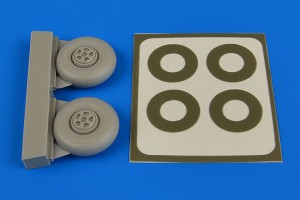 Aires 1:72 7346 Beaufighter wheels(five spoke)&paint mas