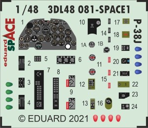 Eduard Accessories 1:48 3DL48081 P-38J SPACE