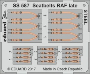 Eduard Accessories 1:72 SS587 Seatbelts RAF late STEEL