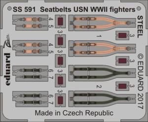 Eduard Accessories 1:72 SS591 Seatbelts USN WWII fighters STEEL