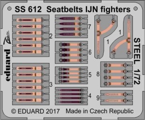 Eduard Accessories 1:72 SS612 Seatbelts IJN fighters STEEL