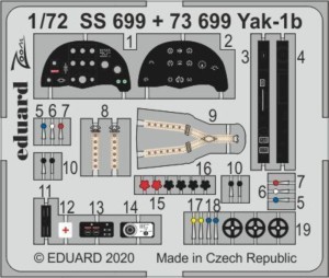 Eduard Accessories 1:72 SS699 Yak-1b for Arma Hobby