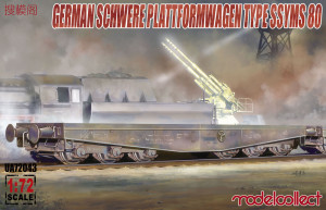 Modelcollect 1:72 UA72043 Germany Schwere Plattformwagen type ssyms 80